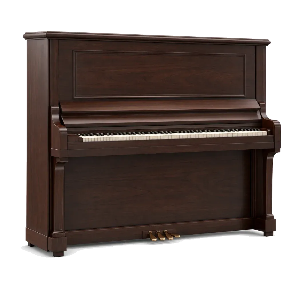 Illustration of an upright piano